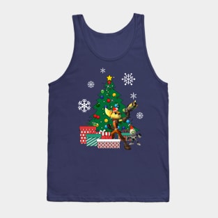 Rachet And Clank Around The Christmas Tree Tank Top